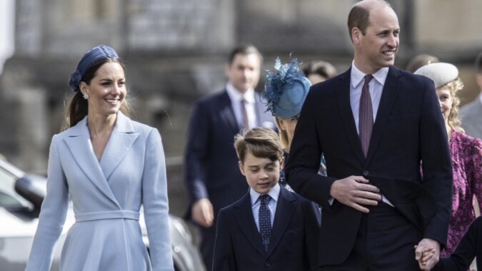 Die Herzöge von Cambridge besuchen den Gottesdienst auf Schloss Windsor. Quelle: Getty Images