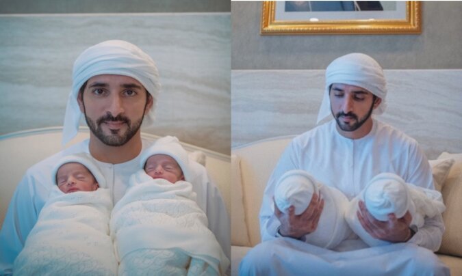 Prinz Hamdan und seine Kinder.  Quelle: www. hellomagazine.сom