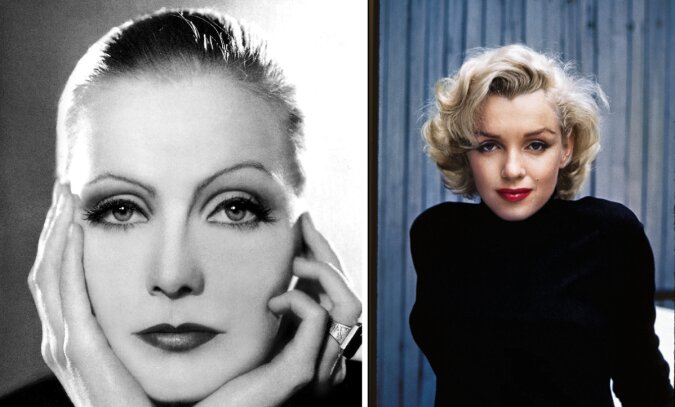 Marilyn Monroe und Greta Garbo. Quelle: dailymail.co.uk