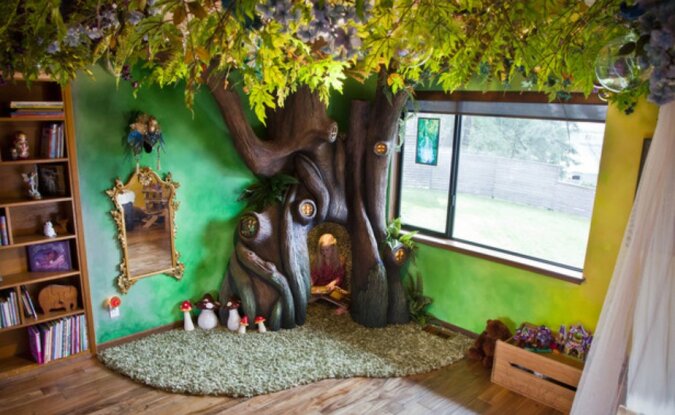 Ein Traum wurde wahr: Vater verwandelte das Zimmer seiner Tochter in ein Märchenhaus