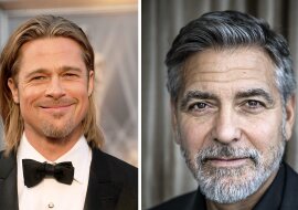 George Clooney und Brad Pitt. Quelle: dailymail.co.uk