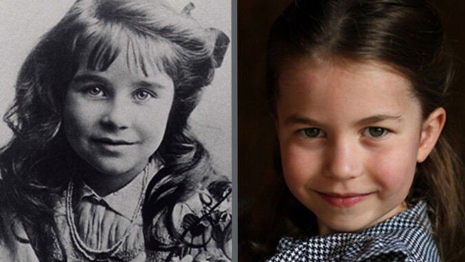 Im Netz bespricht man die Ähnlichkeit zwischen Prinzessin Charlotte und ihrer Ur-Ur-Großmutter, die Mutter der Königin Elizabeth