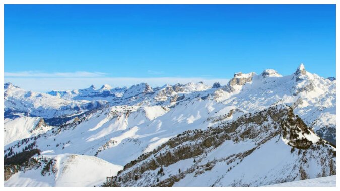 Skigebiet in den Alpen.  Quelle: pinterest.сom