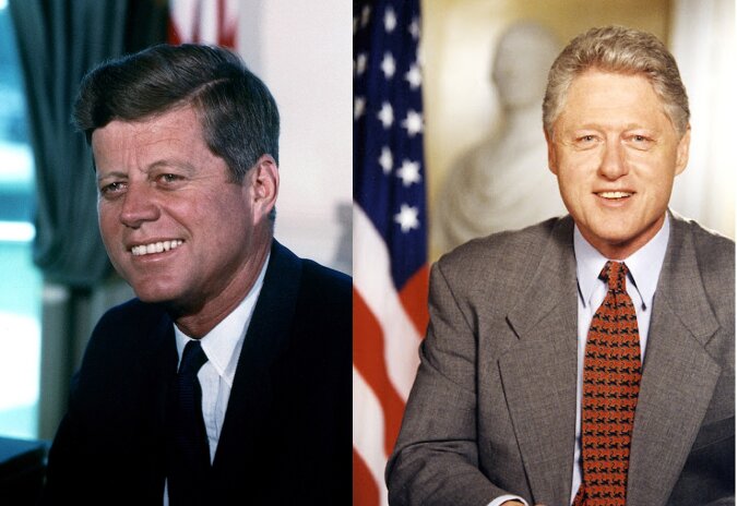 Präsident Kennedy und Bill Clinton. Quelle: dailymail.co.uk