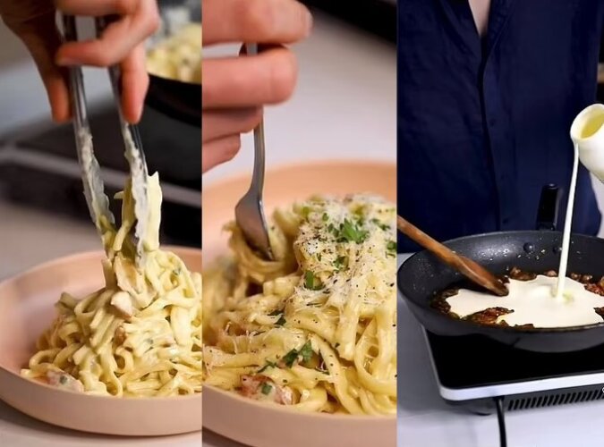 Pasta mit Hühnchen. Quelle: dailymail.co.uk