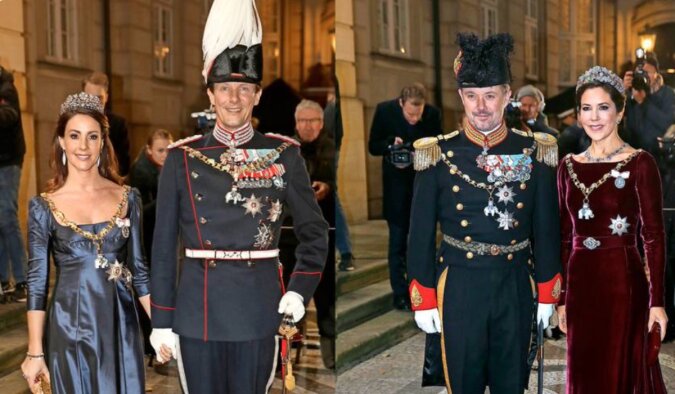 Die Prinzen Joachim und Frederik mit ihren Ehefrauen. Quelle: Getty Images