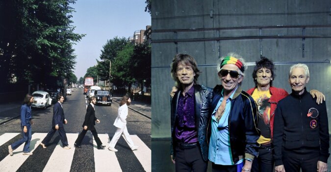 Beatles und Rolling Stones. Quelle: dailymail.co.uk
