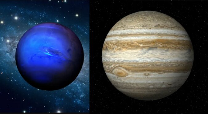 Jupiter und Neptun. Quelle: dailymail.co.uk