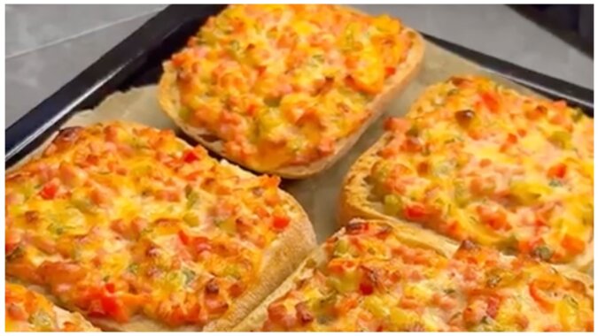 Pizza auf Baguette. Quelle: Screenshot Instagram