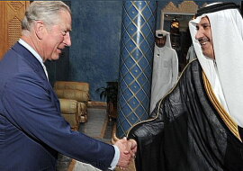 Prinz Charles und der Scheich Hamad bin Jassim Al Thani. Quelle: focus.com