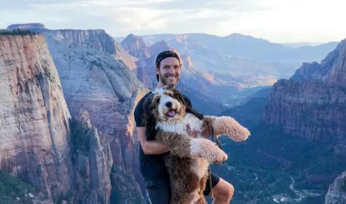 Andrew Laske und sein Hund. Quelle: instagram