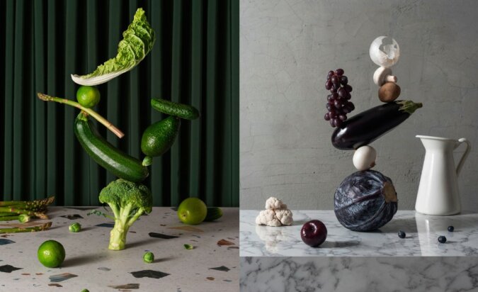 "Choreografie von Objekten": Stillleben-Fotografien von Gemüse und Obst