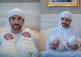 Prinz Hamdan und seine Kinder.  Quelle: www. hellomagazine.сom