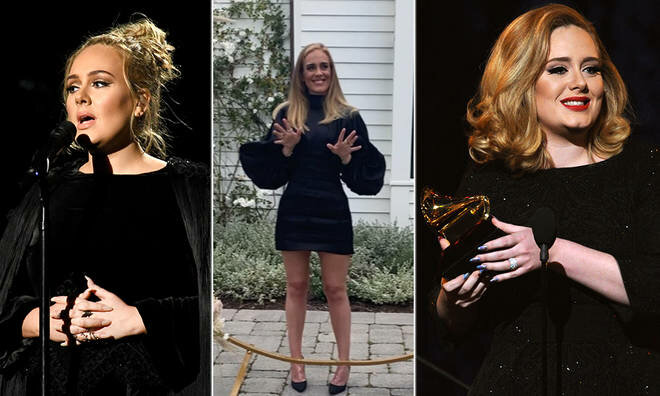 Sie ist schwer zu erkennen: Sängerin Adele ist noch schlanker geworden und hat eine Figur in einem Abendkleid gezeigt