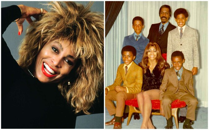 Tina Turner und ihre Söhne. Quelle: Screenshot Youtube