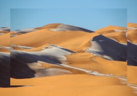 Schnee in Sahara. Quelle: dailymail.co.uk