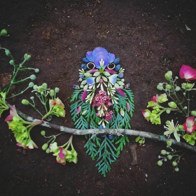 Näher an Mutter Natur: die Künstlerin schafft ungewöhnliche Gemälde aus Blumen