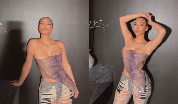Kim Kardashian präsentierte ihren teuren Look. Quelle:Instagram/kimkardashian