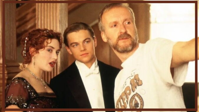 Regisseur James Cameron mit Leonardo DiCaprio und Kate Winslet. Quelle: focus.com