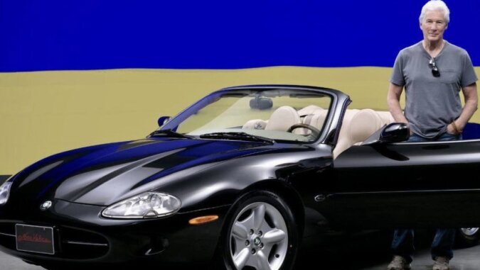 Richard Gere und sein Jaguar XK8 von 1999.  Quelle: www. focus.сom