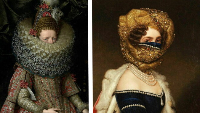 Masken auf berühmten Gemälden. Quelle: travelask