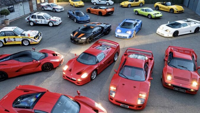 Die Sammlung umfasst 18 Supersportwagen. Quelle:Sotheby’s