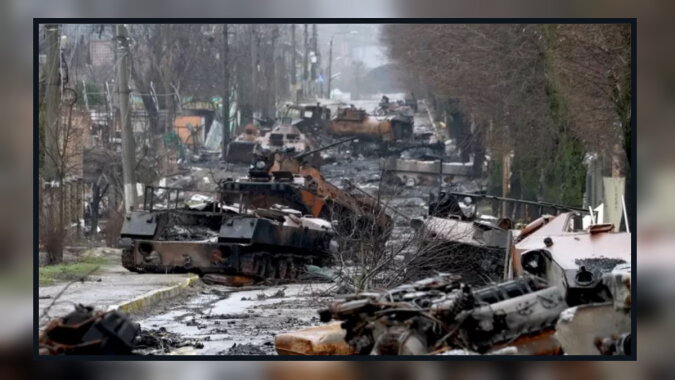 Besiegte russische Militärtechnik in Butcha. Quelle: bbc.com