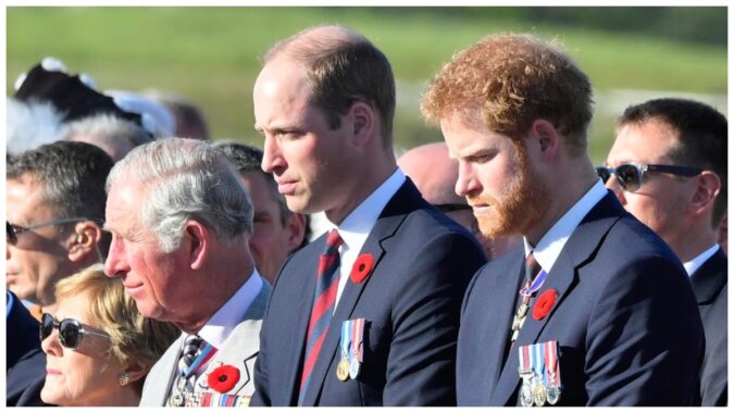 Prinz Harry, Prinz William und Charles III. Quelle: Getty Images