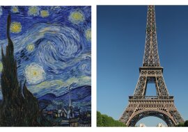 Der Eiffelturm und Van Goghs Meisterwerk "Sternennacht". Quelle: focus.сom