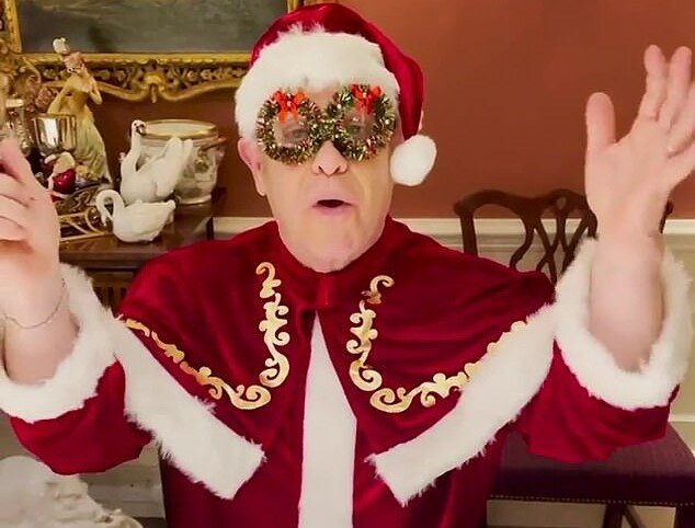 "Im Stil von Weihnachten": Sir Elton John Fans in einem ungewöhnlichen Outfit begeisterte Fans mit einem Weihnachtsgruß