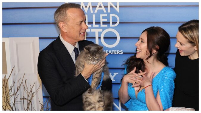 Tom Hanks bei der Premiere von "A Man Called Otto". Quelle: Getty Images