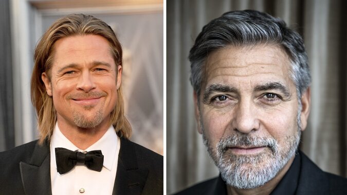 George Clooney und Brad Pitt. Quelle: dailymail.co.uk