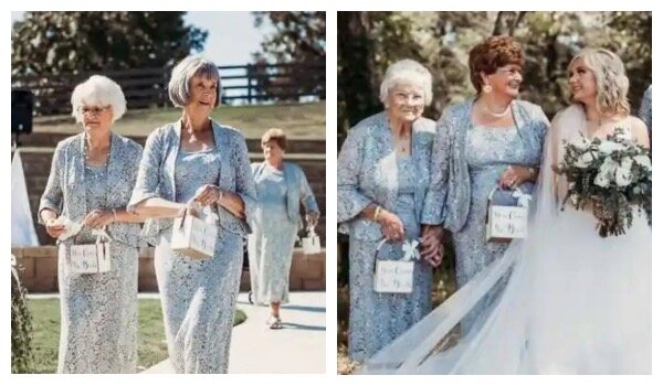 Die Braut und ihre geliebten Großmütter. Quelle: ndtv.com