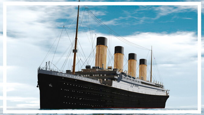 Das riesige Linienschiff Titanic. Quelle: style.rbc