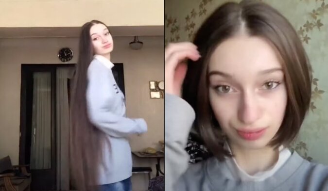 Anano Mirtskhulava mit langem und kurzem Haar. Quelle: Screenshot YouTube